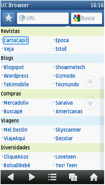 Navegador UC browser em português chega para Symbian e Java 2