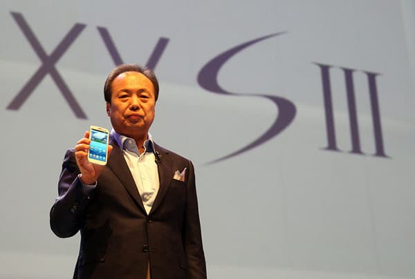 JK Shin no lançamento do Samsung Galaxy SIII