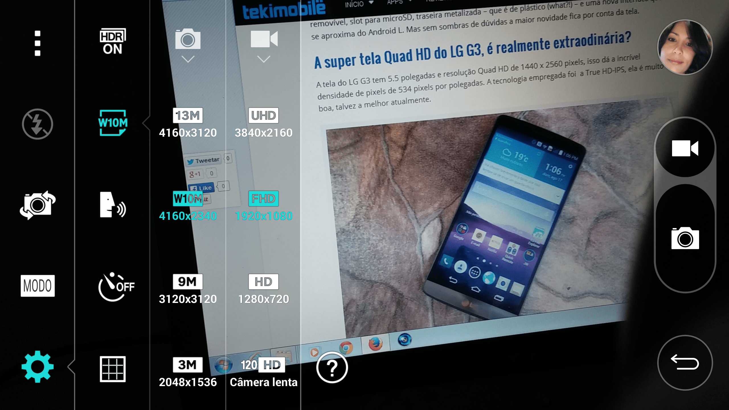 review LG G3 -  camera app