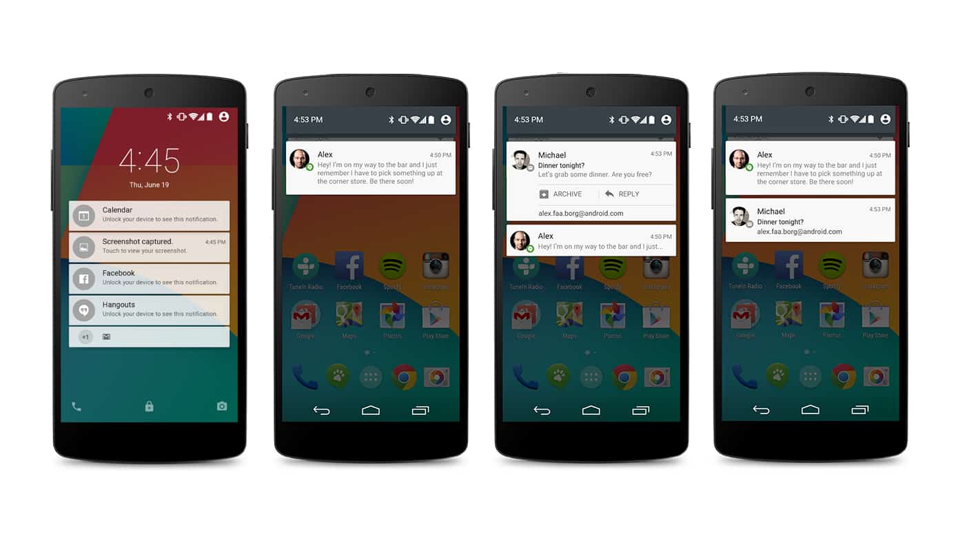 android 5.0 lollipop notificacoes