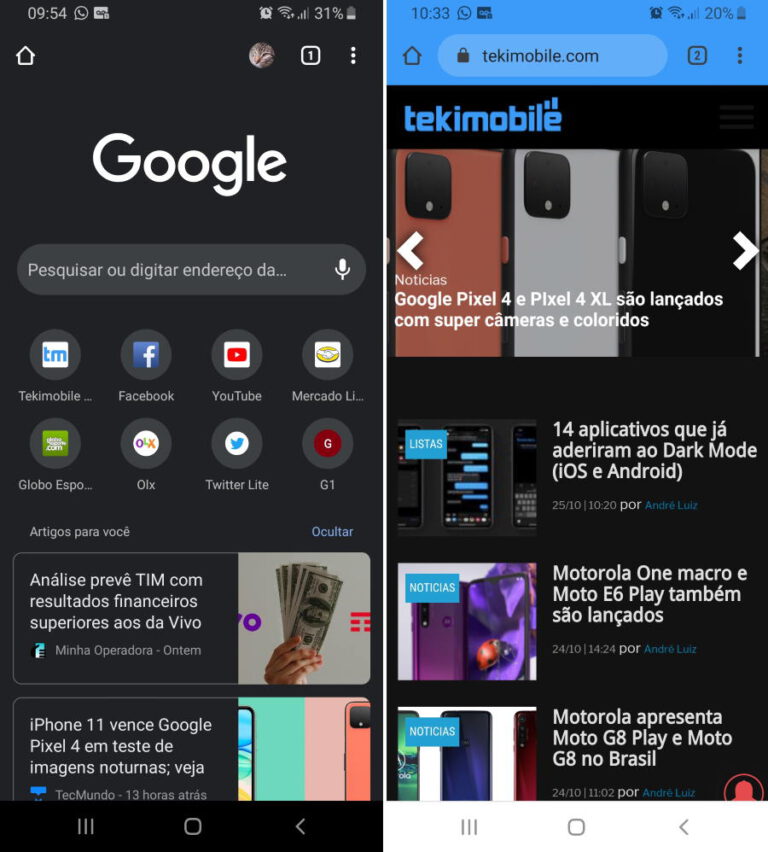 Modo Escuro No Chrome Do Android Como Ativar O Dark Mode Tekimobile