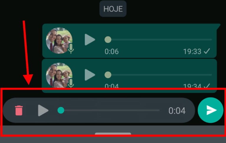 Como ouvir mensagem de áudio do WhatsApp antes de enviar