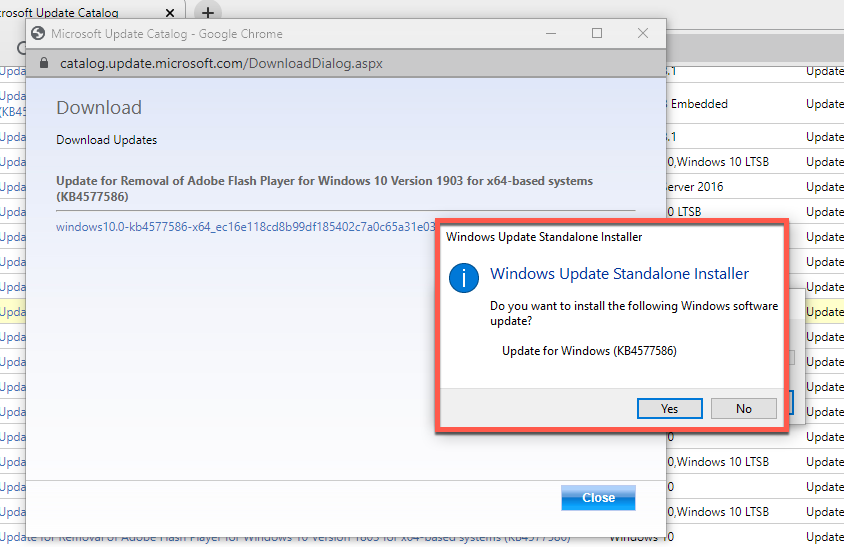 Atualização de instalação do Windows 10
