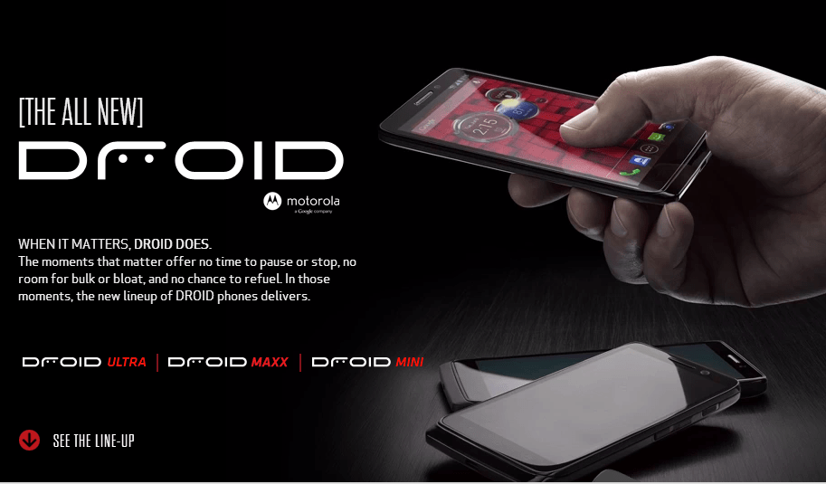 Motorola lança nos EUA Droid Mini, Droid Ultra e Droid Maxx 5