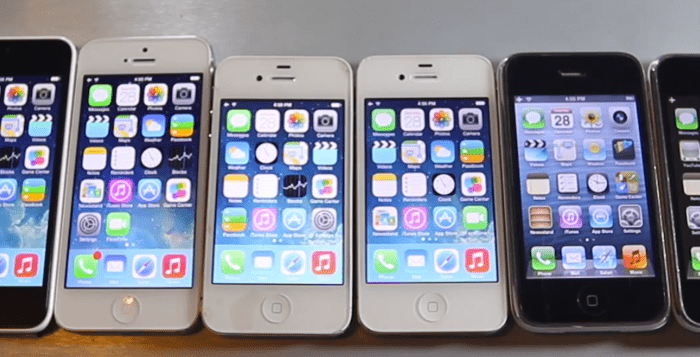 Vídeo: iPhons 5S vs todos os outros iPhones, veja a evolução 1