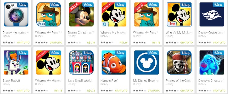 Promoção: Todos Apps da Disney para Android por R$1,16 1