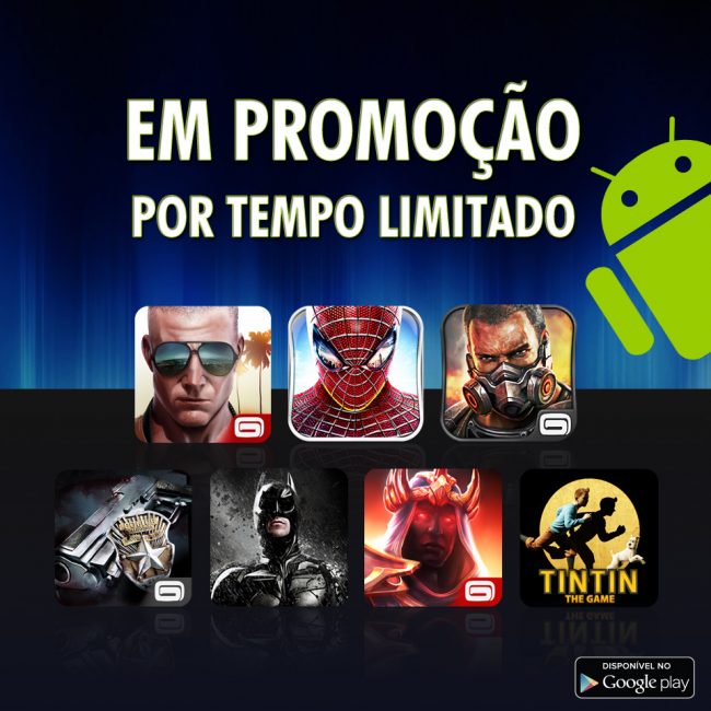 Jogos da Gameloft em promoção, apenas R$ 2,36 1