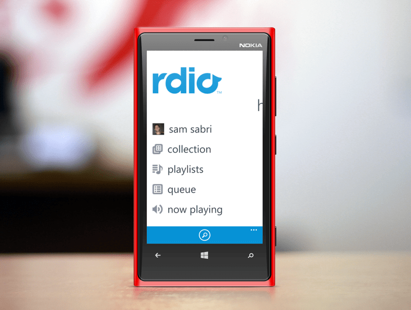 App Rdio é atualizado para o Windows Phone 8.1 1