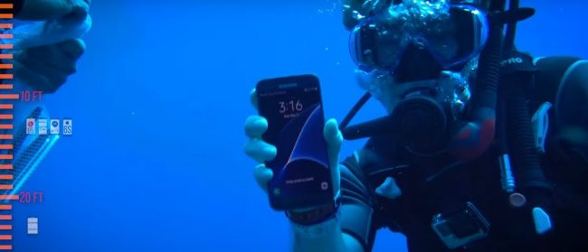 Galaxy S7 é quem mais aguenta dentro da água do mar 1