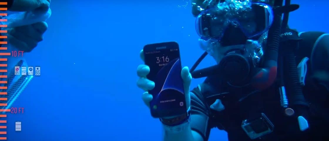 Galaxy S7 é quem mais aguenta dentro da água do mar 1
