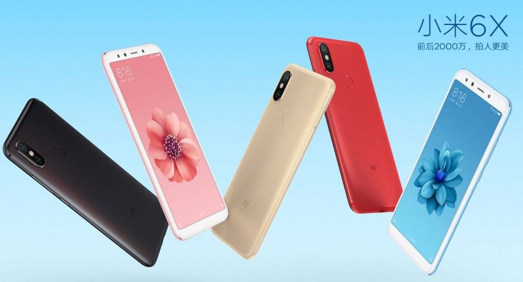 Xiaomi Mi A2 (Mi 6X) aparece oficialmente em 5 cores 5