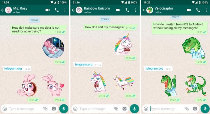 Use stickers do Telegram no WhatsApp oficialmente para iOS
