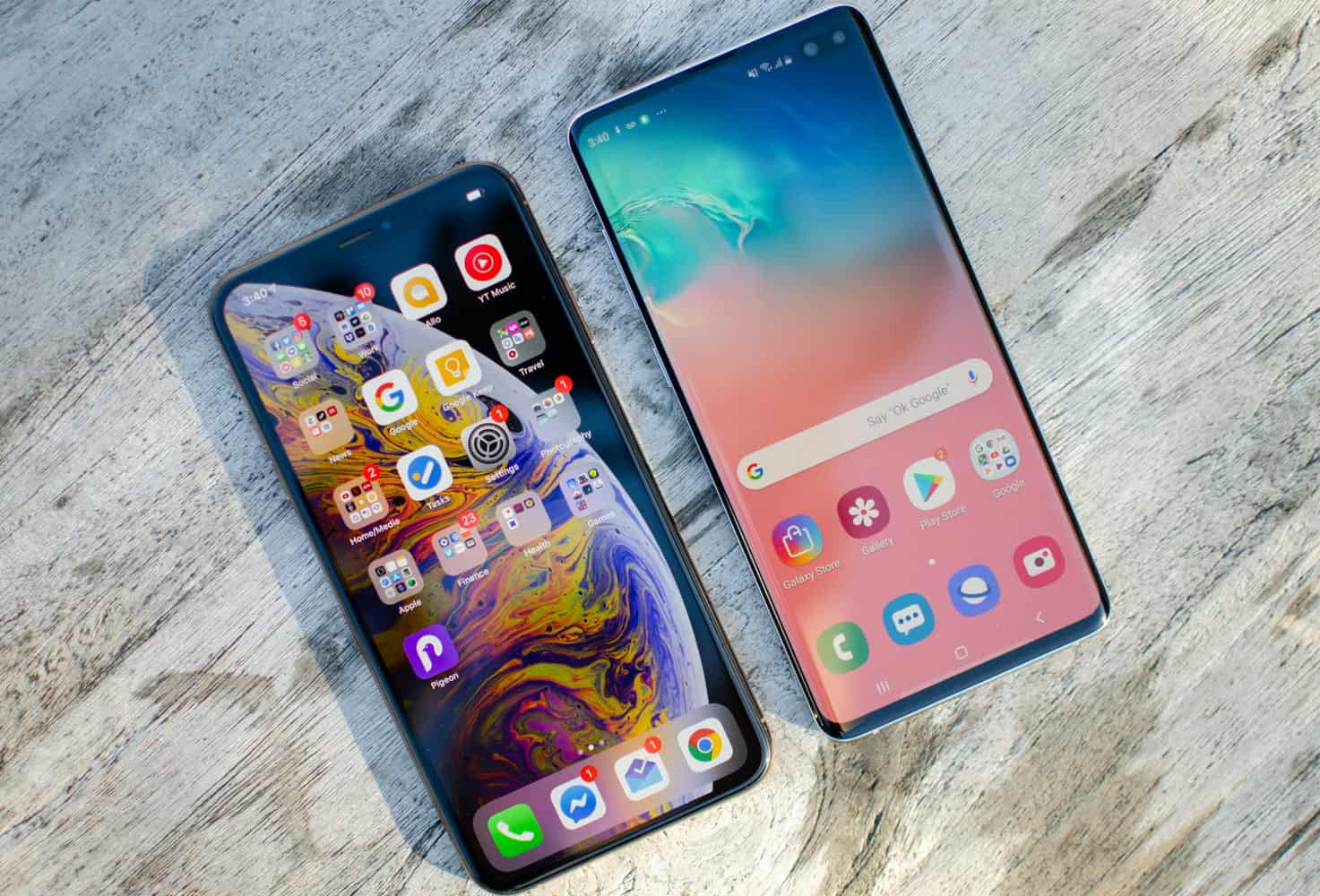 iphone xs max vs galaxy S10 plus