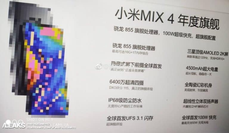 Xiaomi Mi Mix 4 pode chegar com Snapdragon 855 e carregamento rápido de 100W 4