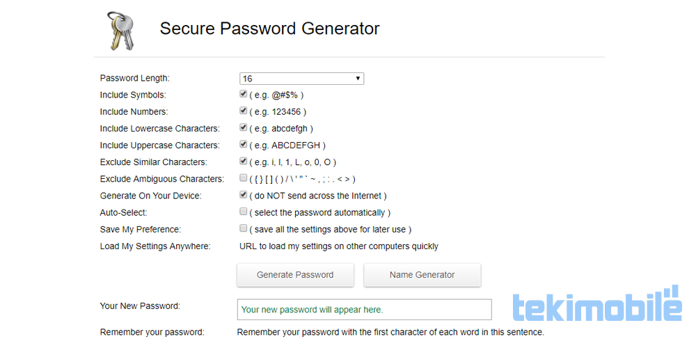 Rápido e fácil de usar, o Secure Password Generator entrega diversas opções para aumentar a complexidade da senha.
