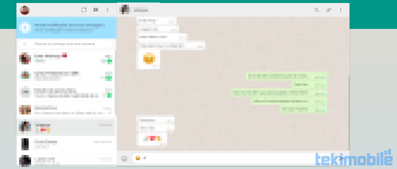 O WhatsApp Web consegue fazer a conversão de emoticons para emojis automaticamente.