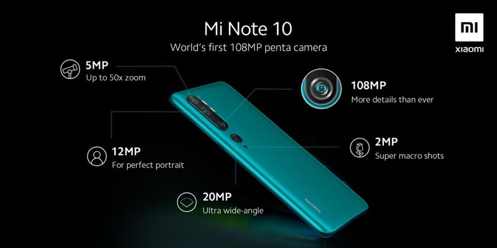 xiaomi Mi Note 10 cameras