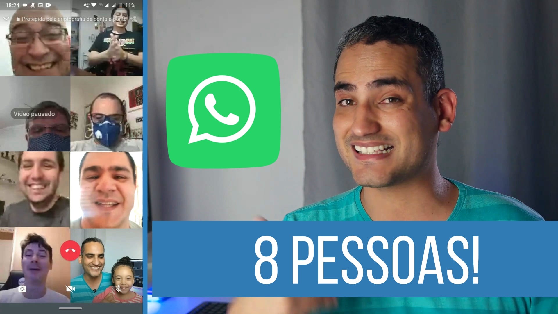 Vídeo WhatsApp Como fazer chamada de vídeo com oito pessoas Android e iPhone Tekimobile