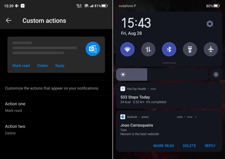 O Outlook para Android agora permite que você defina ações de notificação personalizadas 1