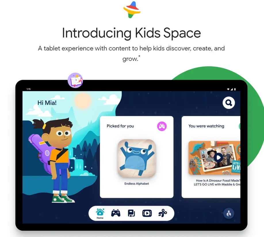 O Google anuncia o Kids Space: um novo modo para tablets Android voltado para crianças 1