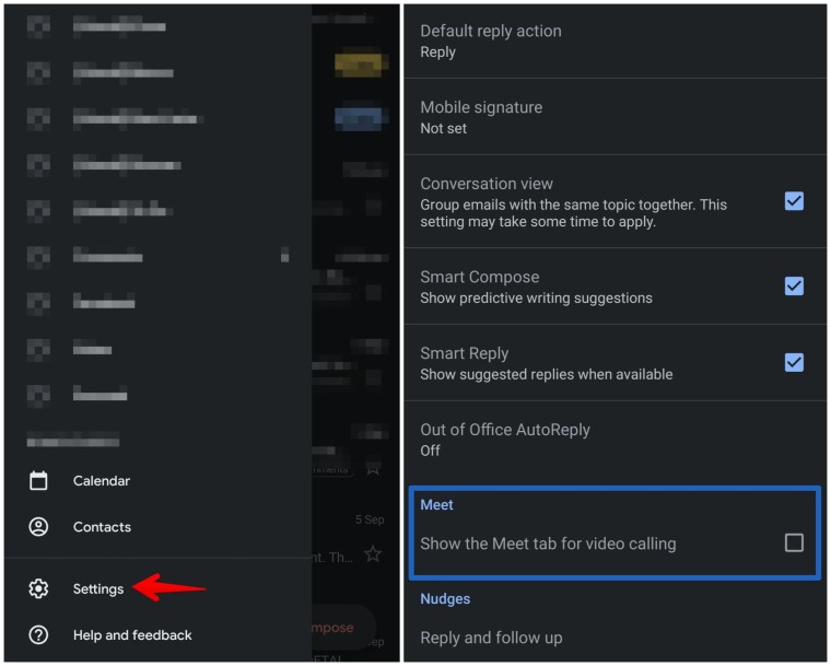 Como desativar a guia Meet no Gmail para Android 1