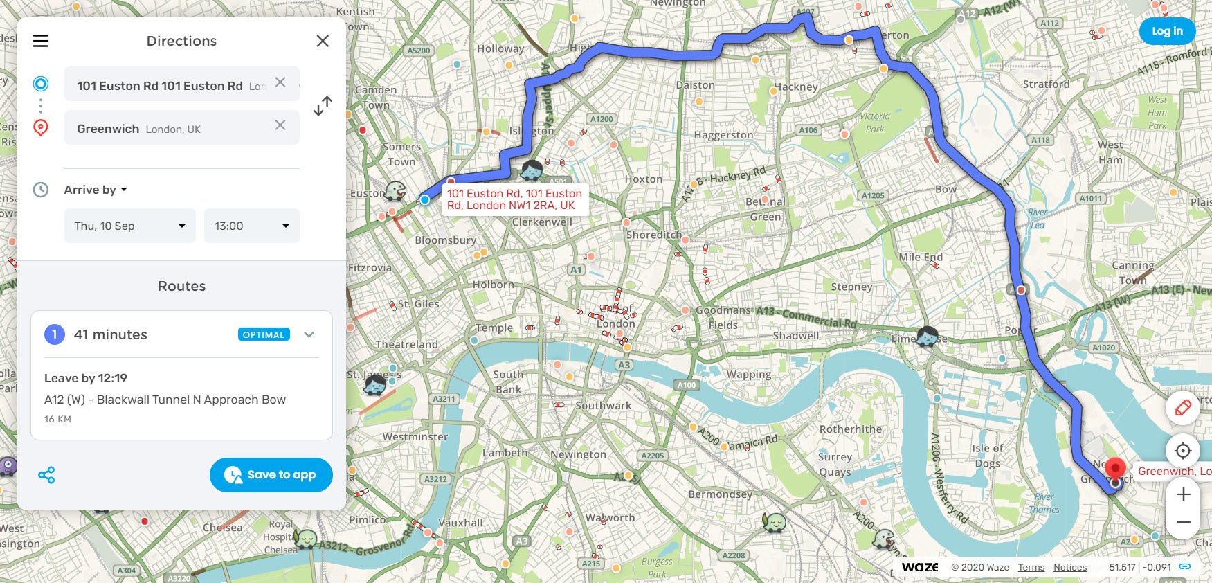 Waze recebe a função de envio de mapa ao vivo para telefone