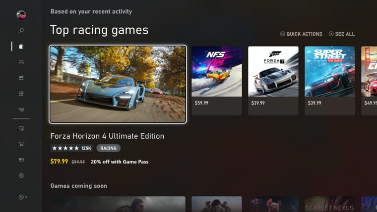 A nova Microsoft Store para Xbox agora está disponível para todos