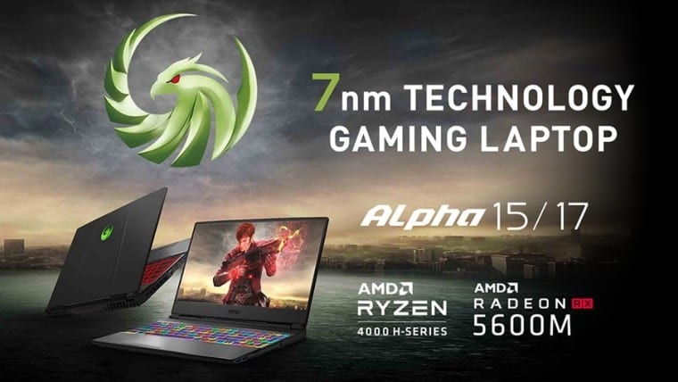 MSI atualiza laptops da série AMD Alpha com um Ryzen 7 4800H