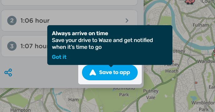 Waze recebe a função de envio de mapa ao vivo para telefone