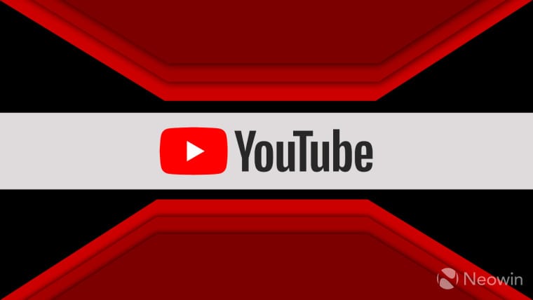 The YouTube logo on a black, red, and white background