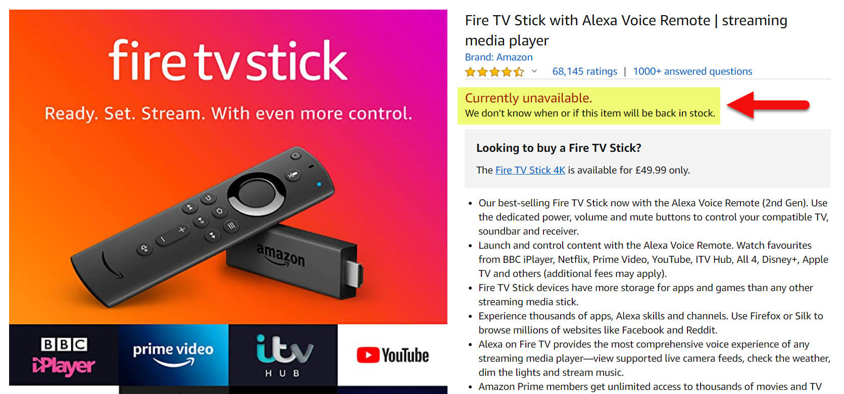 Amazon Fire TV Stick Lite