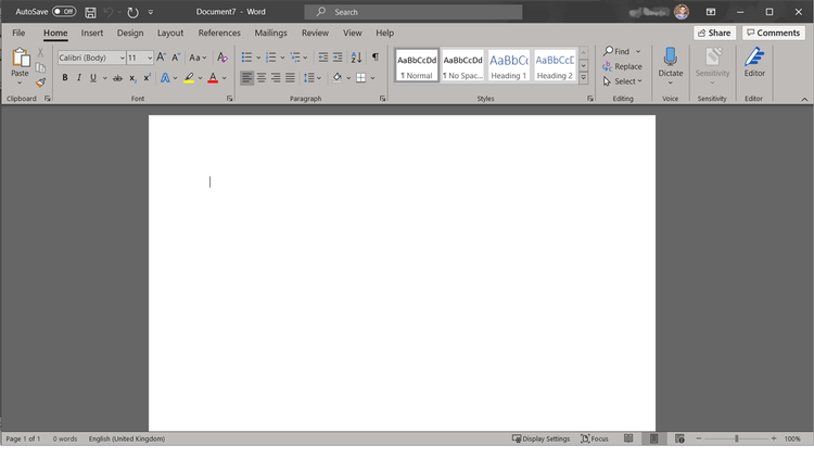 como obter o modo escuro no Microsoft Office: Modo escuro