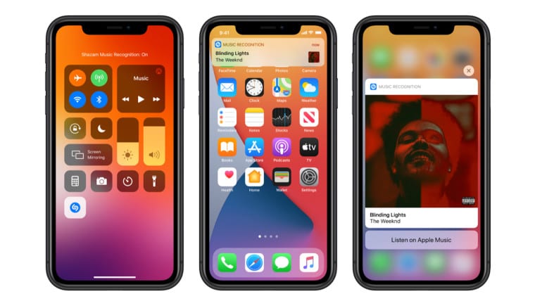 iOS 14.2 beta traz o reconhecimento musical do Shazam para o Control Center