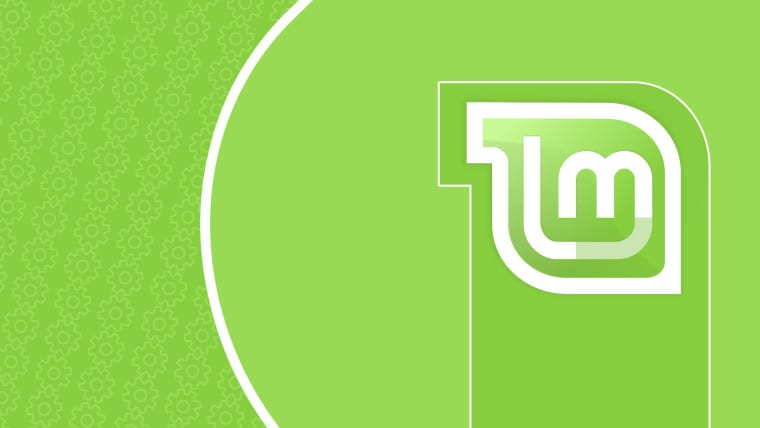 The Linux Mint logo on a green background