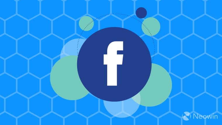 The Facebook logo on a blue background