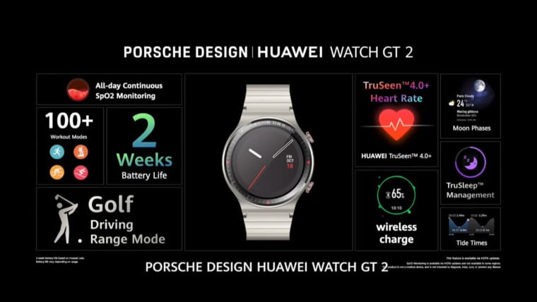 Huawei revela outra variante do Watch GT 2, desta vez da Porsche Design