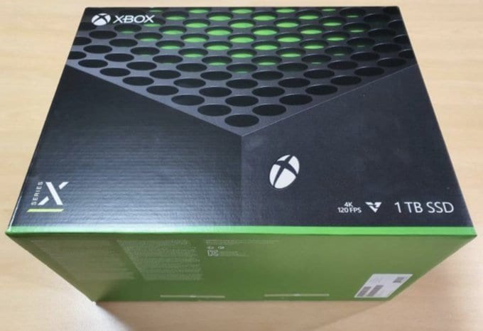 A caixa de embalagem de varejo do Microsoft Xbox Series X vazou online