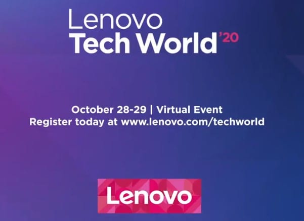 Lenovo Tech World 2020 programado para começar em 28 de outubro