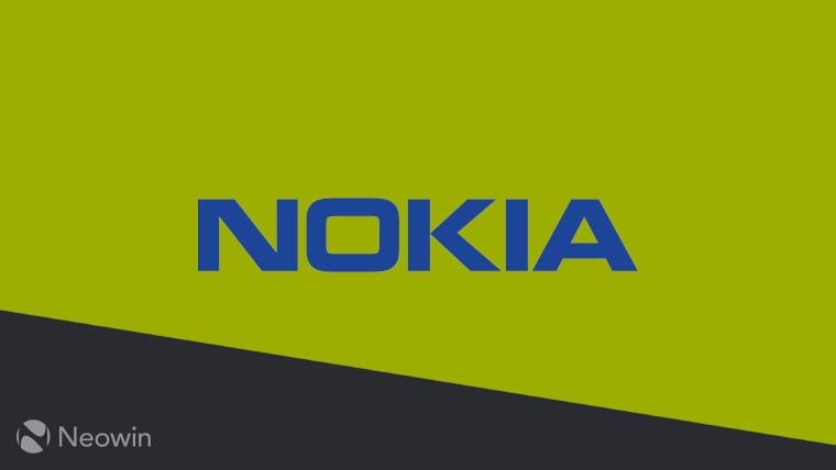 Nokia logo on a yellow and black background