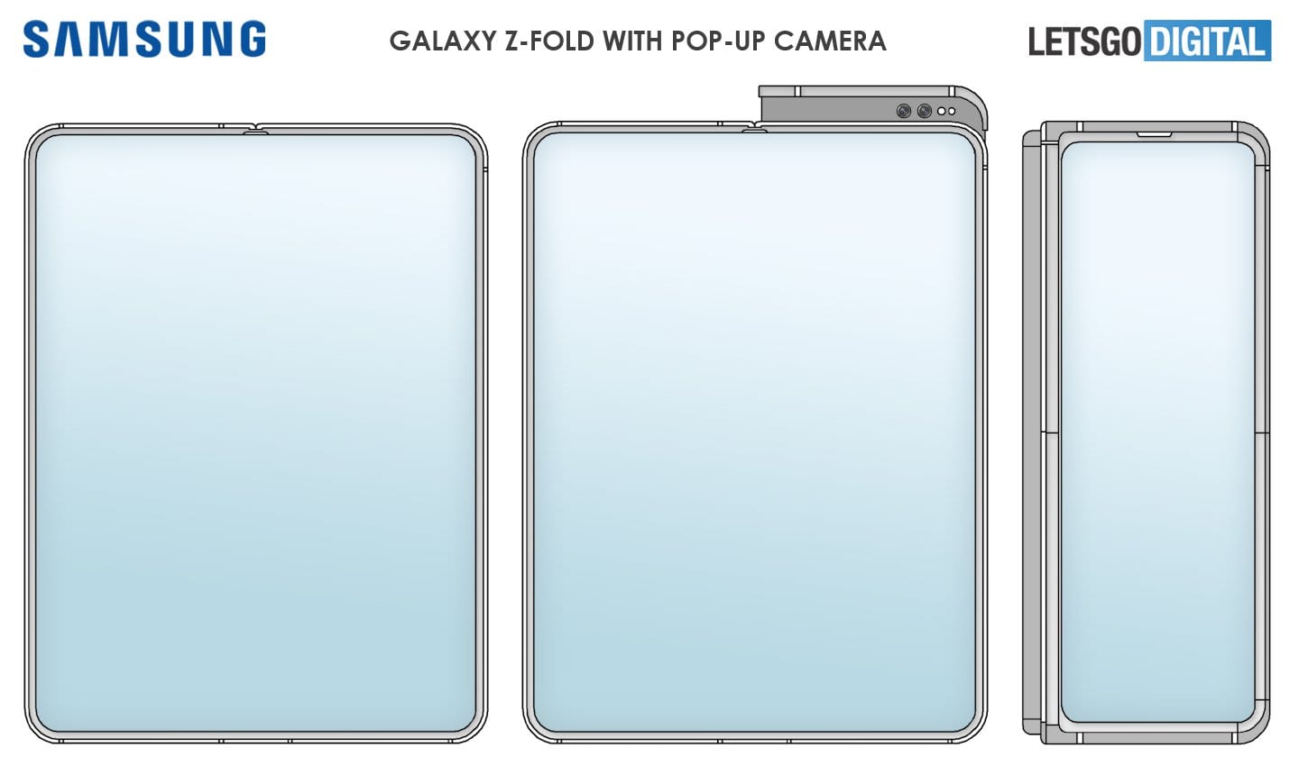 Samsung Electronics Foldable Samartphone Pop-up Camera Utility Patent Featured