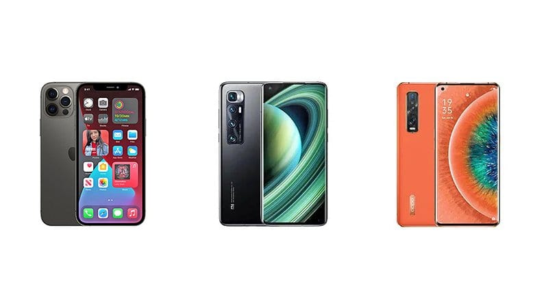 iPhone 12 Pro vs Xiaomi Mi 10 Ultra vs OPPO Find X2 Pro: comparação de especificações