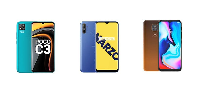 POCO C3 vs Realme Narzo 10A vs Moto E7 Plus: comparação de especificações