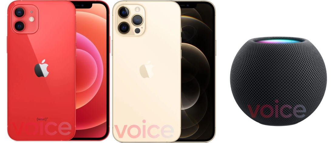 Vazamento revela iPhone 12, iPhone 12 mini e HomePod Mini 2