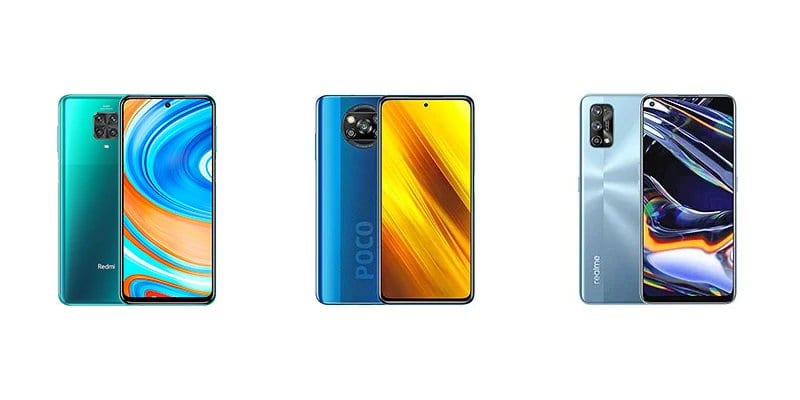 Redmi Note 9 Pro vs Poco X3 vs Realme 7 Pro: comparação de especificações