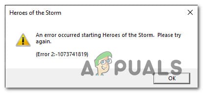 Como corrigir o 'Erro 2: -1073741819' com Heroes Of the Storm 1