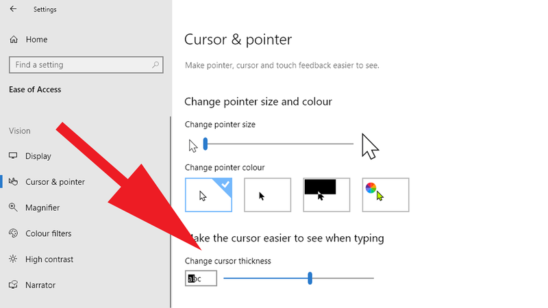 How-to-change-mouse-cursor-in-Windows: Cursor Size