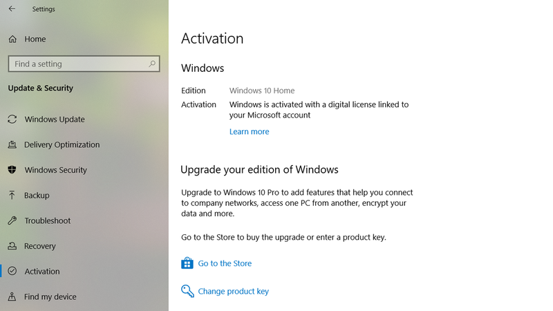 Ativação do Windows 10