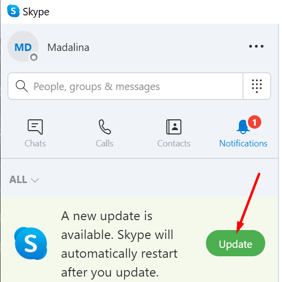 atualizar skype