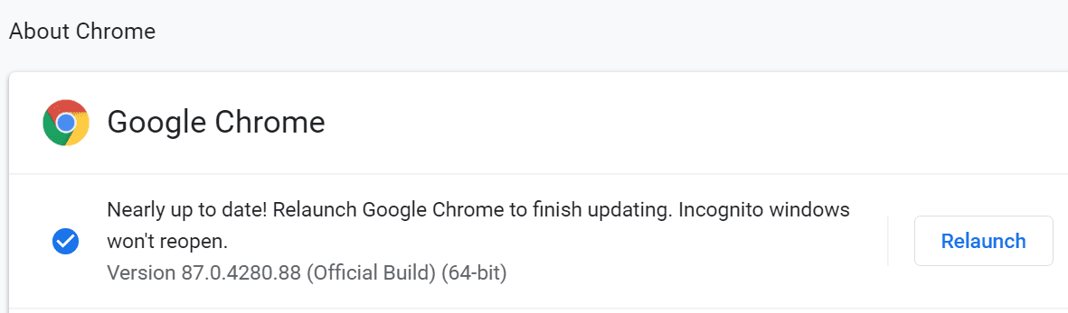 atualizar google chrome