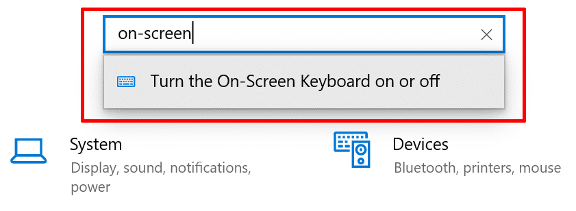 janelas de teclado na tela 10